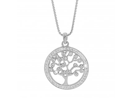 Ocelový náhrdelník strom života s krystaly Swarovski Crystal