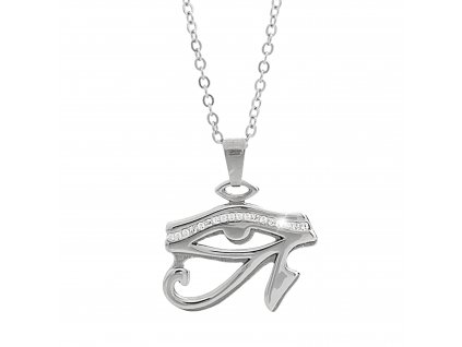 Ocelový náhrdelník egyptské oko osázené krystaly Swarovski Crystal