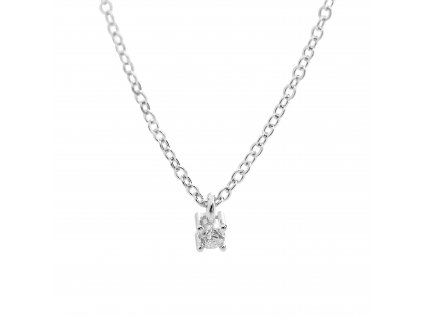 Stribrny nahrdelnik s miniaturnim Kubickym zirkonem Crystal (Stribro 925/1000)