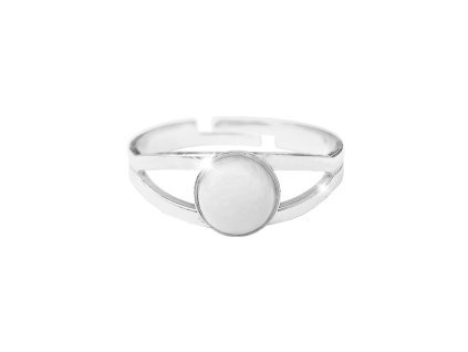 Stribrny prsten s pravym kamenem White Jade (Stribro 925/1000) - a