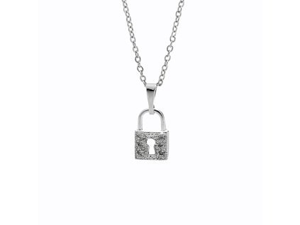 Náhrdelník z bižuterní slitiny zámeček osázený krystaly Swarovski Crystal