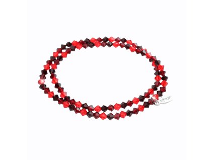Navlékaný náramek na dvě omotání z korálků Swarovski Siam