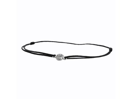 Šňůrkový náramek z bižuterní slitiny s jedním krystalem Swarovski Crystal