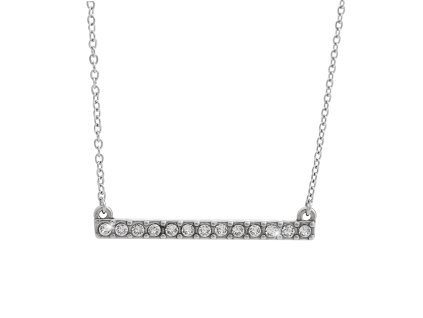 Ocelový náhrdelník přímka s krystaly Swarovski Crystal