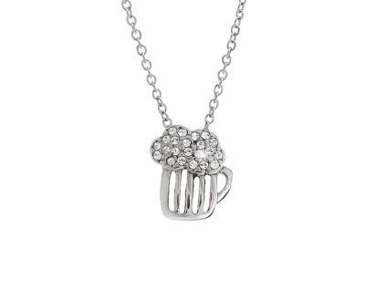 18236 ocelovy nahrdelnik pullitr piva s krystaly swarovski crystal