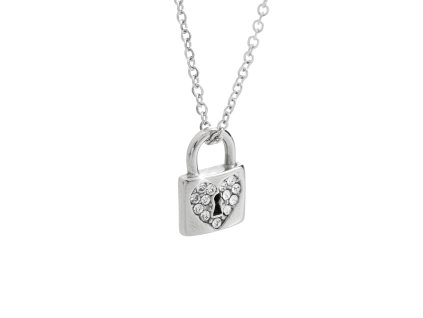 Ocelový náhrdelník zámeček osázený krystaly Swarovski Crystal