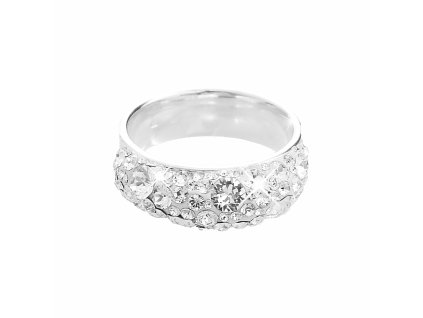 Stribrny prsten sina s krystaly Swarovski do bombe Crystal (Stribro 925/1000)
