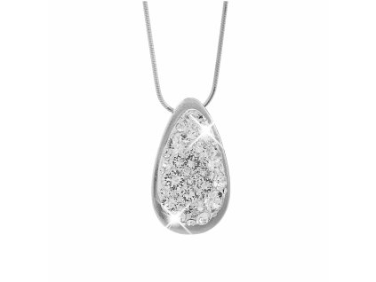 Stribrny nahrdelnik kapka s krystaly Swarovski Crystal (Stribro 925/1000)