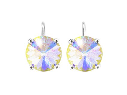 Stribrne nausnice klapky se samostatnou rivoli Swarovski AB (Stribro 925/1000)