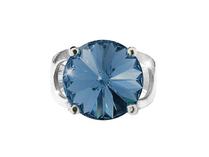 Stribrny prsten se samostatnou rivoli Swarovski Montana (Stribro 925/1000)