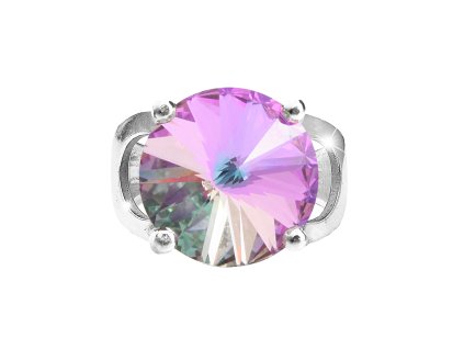 Stribrny prsten se samostatnou rivoli Swarovski Crystal Vitrail Light (Stribro 925/1000)