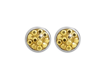 Ocelove nausnice puzety mini lentilky s krystaly Preciosa Aurum - a