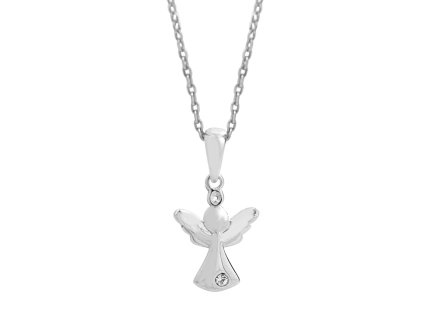 Stribrny nahrdelnik mini andilek s jednim krystalem Swarovski Crystal (Stribro 925/1000) - a