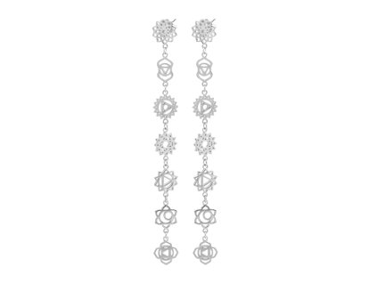 Stribrne nausnice puzety cakry (Stribro 925/1000) - a