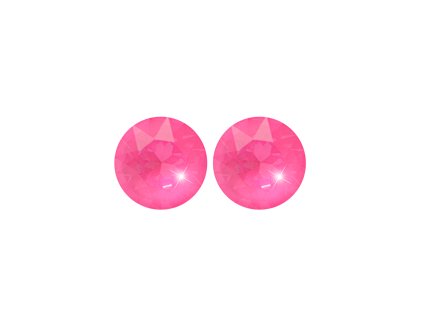 Ocelove nausnice puzety samostatny maly krystal Swarovski Electric Pink - A
