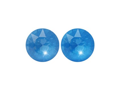 Ocelove nausnice puzety samostatny velky krystal Swarovski Electric Blue - A