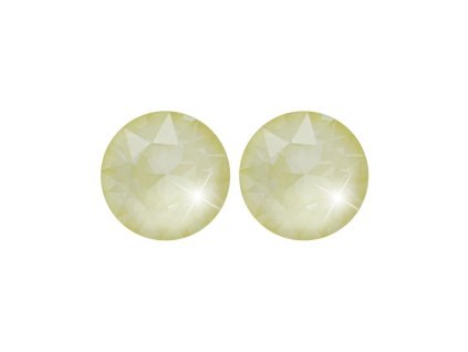 Ocelove nausnice puzety samostatny velky krystal Swarovski Soft Yellow Ignite - A