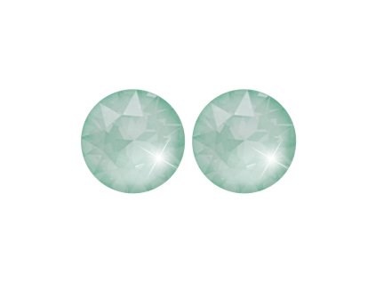 Ocelove nausnice puzety samostatny velky krystal Swarovski Soft Mint Ignite - A