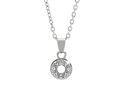 Nahrdelnik z bizuterni slitiny mini obvodove kolecko z krystalu Swarovski Crystal - A