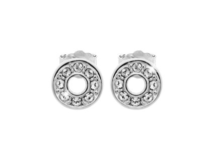 Nausnice puzety z bizuterni slitiny mini obvodove kolecko z krystalu Swarovski Crystal - A
