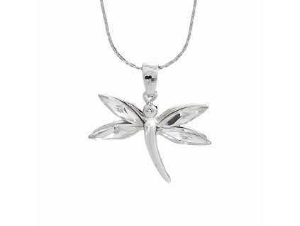 Nahrdelnik z bizuterni slitiny vazka z navet Swarovski Crystal