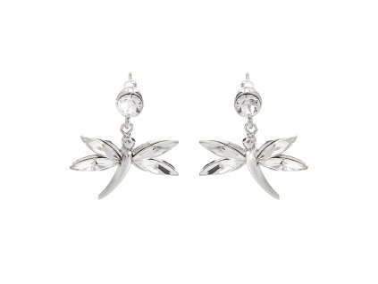 Nausnice puzety z bizuterni slitiny pohybliva vazka z navet Swarovski Crystal