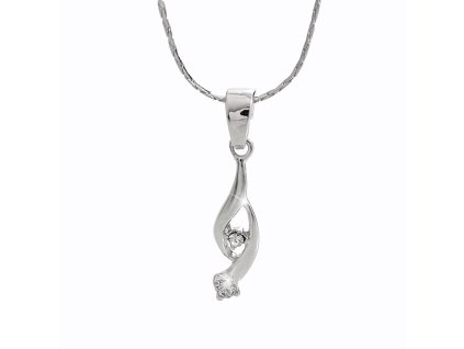 Nahrdelnik z bizuterni slitiny vlnky svirajici krystal Swarovski Crystal