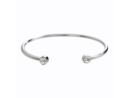 Ocelovy naramek dva krystaly Swarovski Crystal