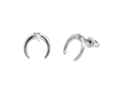 Nausnice puzety z bizuterni slitiny mesic s krystalem Swarovski Crysrtal 