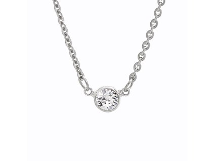 Nahrdelnik z bizuterni slitiny samostatny krystal v retizku Swarovski Crystal