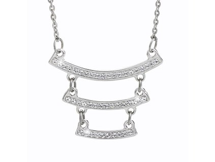 Nahrdelnik z bizuterni slitiny kaskady s krystaly Swarovski Crystal