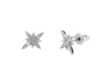 Nausnice puzety z bizuterni slitiny hvezda zdobena krystaly Swarovski Crystal