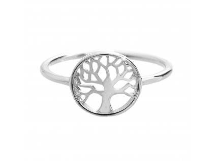 Stribrny prsten mini strom zivota kovovy bez krystalu (Stribro 925/1000)