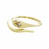 Pozlaceny stribrny prsten had s krystalem Swarovski Crystal (Stribro 925/1000)