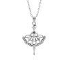 Stříbrný náhrdelník baletka s krystaly Swarovski Crystal (Stříbro 925/1000)