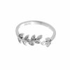 Stribrny prsten rostlina zdobeny krystaly Swarovski Crystal (Stribro 925/1000)