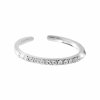 Stribrny prsten jednorady krouzek s krystaly Swarovski Crystal (Stribro 925/1000)