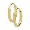 Zlaté ocelové náušnice kruhy 14mm bez krystalů