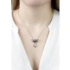 Ocelový náhrdelník anděl s krystalem Swarovski Crystal usazeným v hlavě