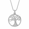 Ocelový náhrdelník strom života bez krystalů