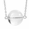 15155 ocelovy nahrdelnik s mineralni kulickou kristal
