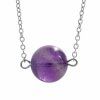 15158 ocelovy nahrdelnik s mineralni kulickou amethyst