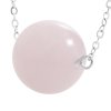 Ocelový náhrdelník s minerální kuličkou Růženín