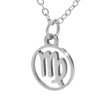 Ocelový náhrdelník prořezávané znamení zvěrokruhu Panna bez krystalů