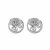 15251 ocelove nausnice puzety prorezavany keltsky symbol triskelion bez krystalu