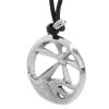 Pánský náhrdelník s ocelovým přívěskem ve tvaru keltského symbolu země, voda, vzduch
