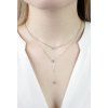 15320 2 ocelovy nahrdelnik dva retizky a tri krystaly swarovski crystal