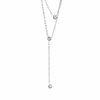 Ocelový náhrdelník dva řetízky a tři krystaly Swarovski Crystal
