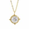 Zlatý ocelový náhrdelník medailonek kulatý s krystaly Swarovski Crystal