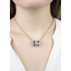 Ocelový náhrdelník s tunýlkem cik cak a s krystaly Swarovski Crystal